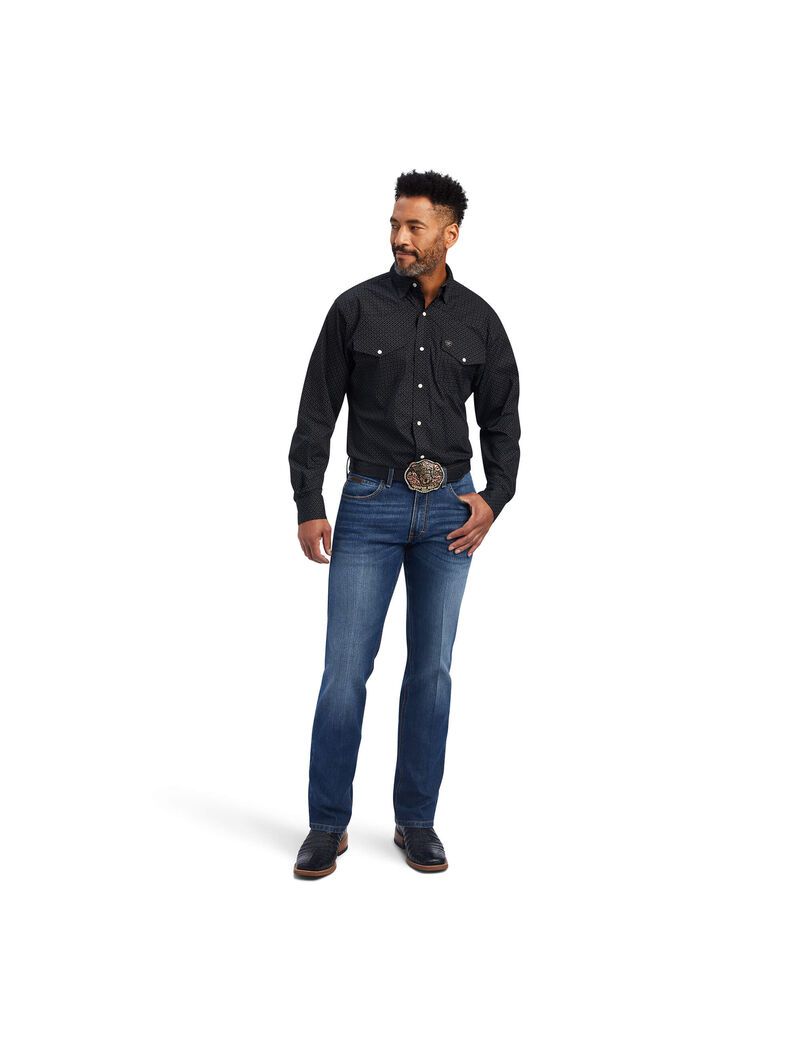 Chemises De Costume Ariat Relentless Resilient Stretch Classiche Fit Snap Noir Homme | ECE-96532168