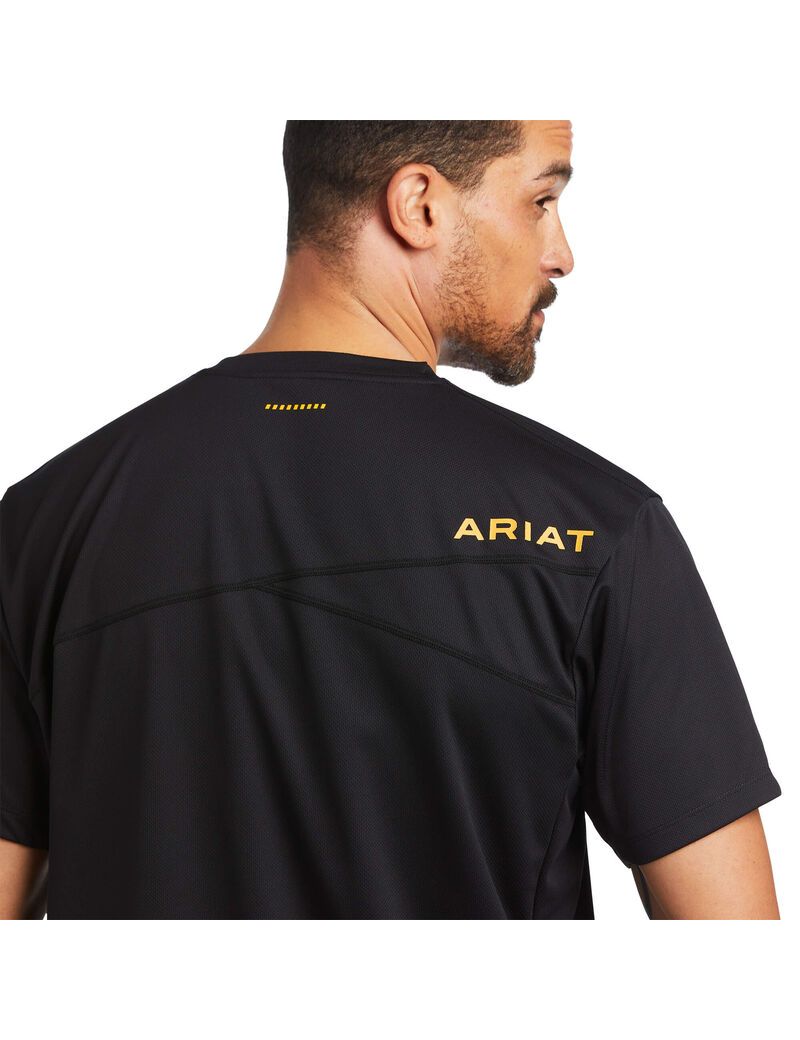 Vêtements De Travail Ariat Rebar Polartec Elite All Season T Shirts Noir Homme | KQK-58274994