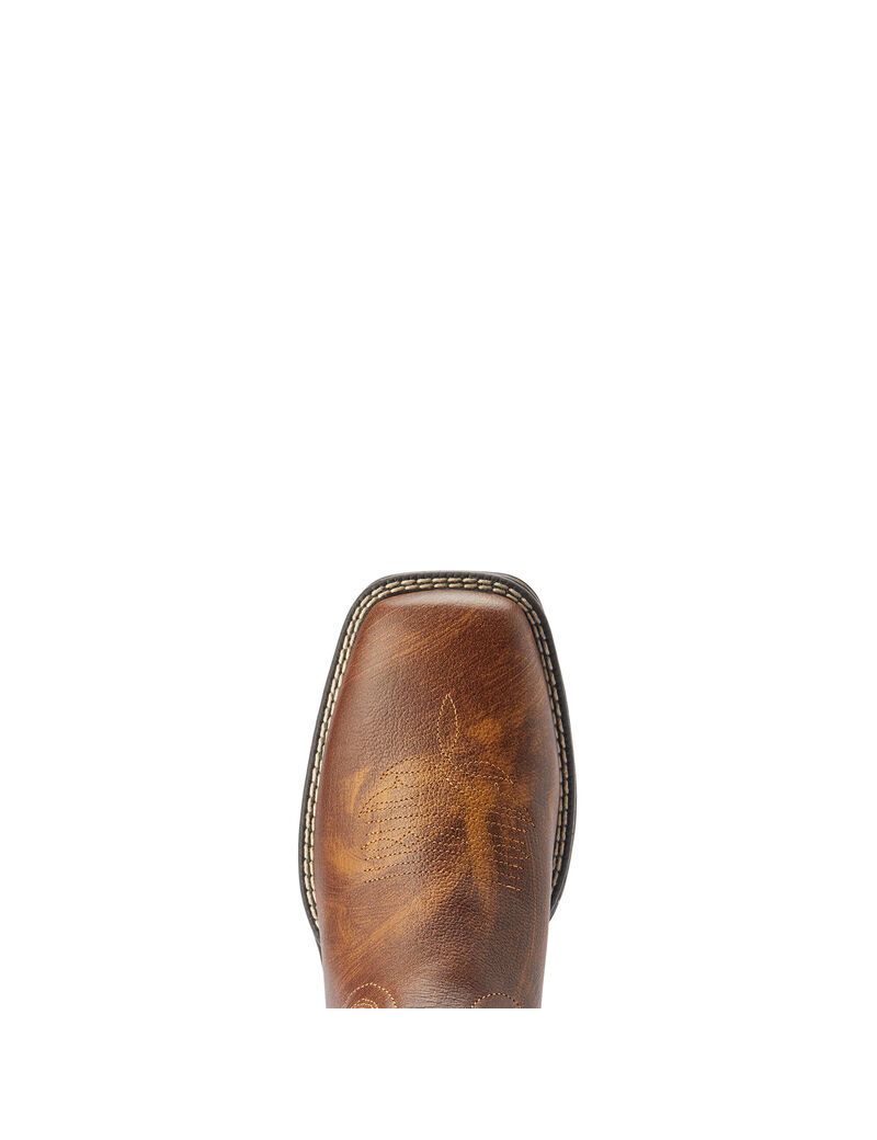 Bottes Western Ariat Anthem Shortie Savanna Grise Marron Femme | FMP-28061903