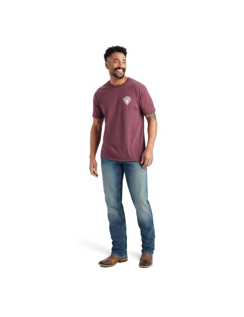 T Shirts Ariat Arrowhead 2.0 Bordeaux Homme | PHB-08472290