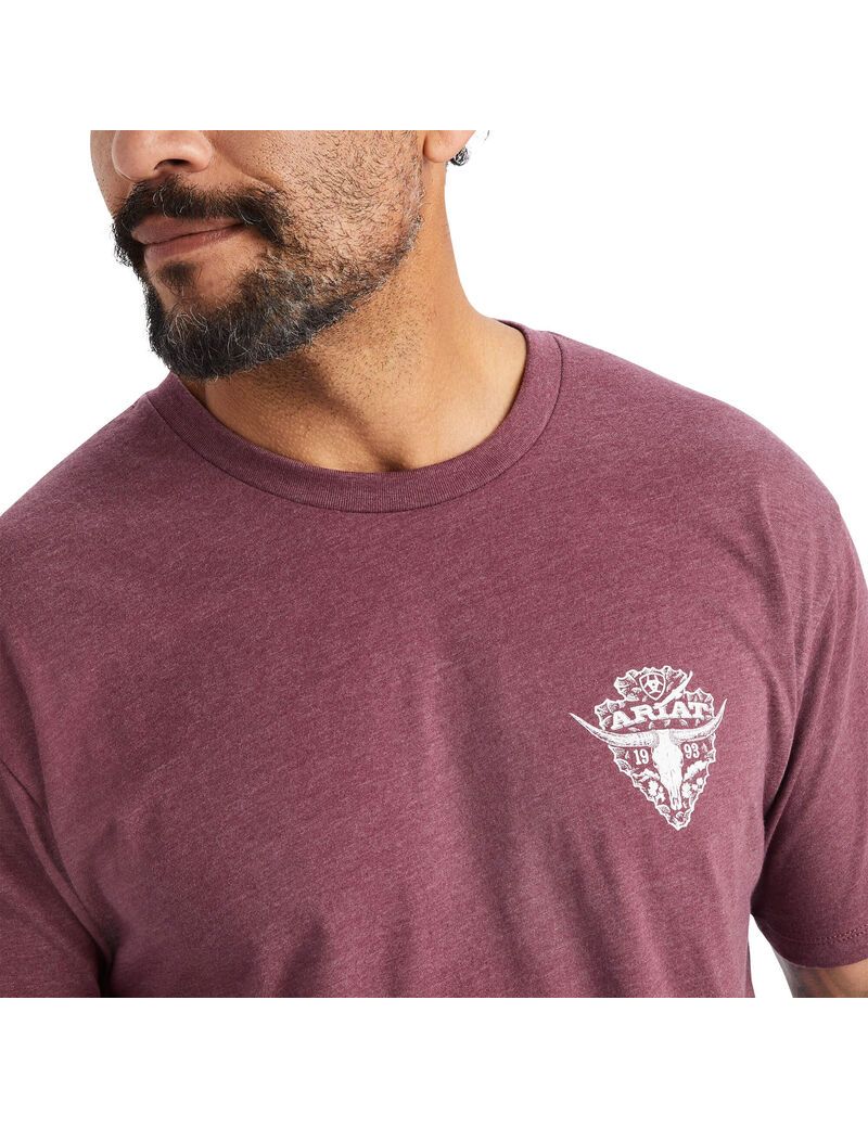 T Shirts Ariat Arrowhead 2.0 Bordeaux Homme | PHB-08472290