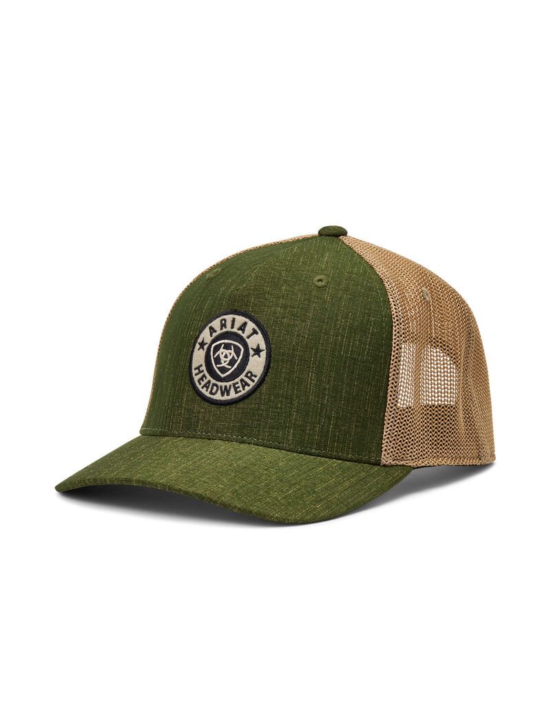 Casquettes Ariat Round logo patch Vert Homme | MNX-92933797