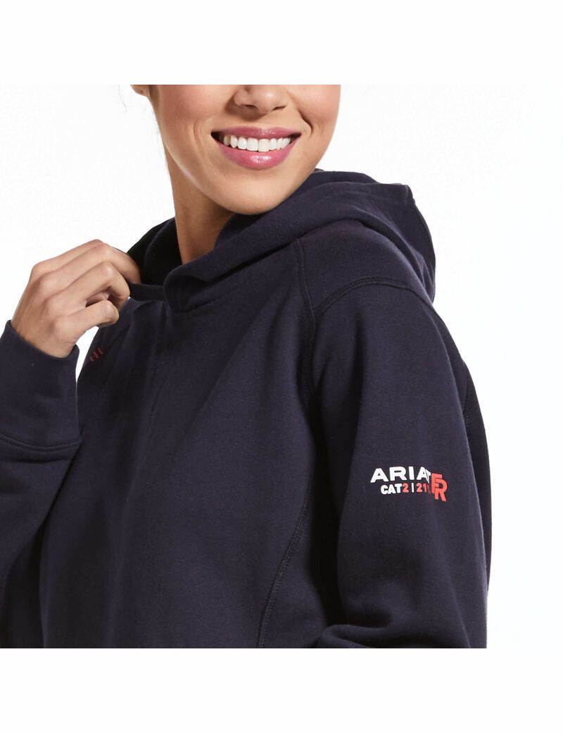 Sweat à Capuche Ariat FR Rev Pullover Bleu Marine Femme | ZHP-30018966