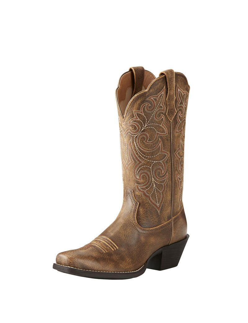 Bottes Western Ariat Round Up Square Embout Multicolore Femme | ZEN-65765532