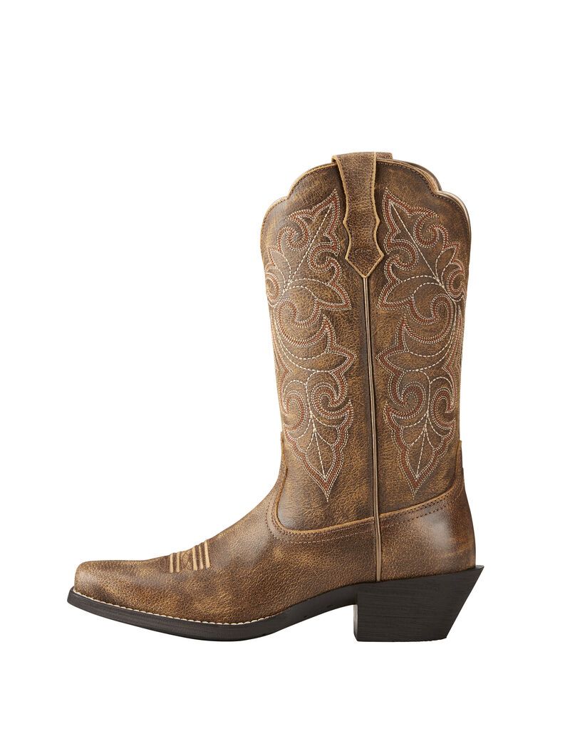 Bottes Western Ariat Round Up Square Embout Multicolore Femme | ZEN-65765532