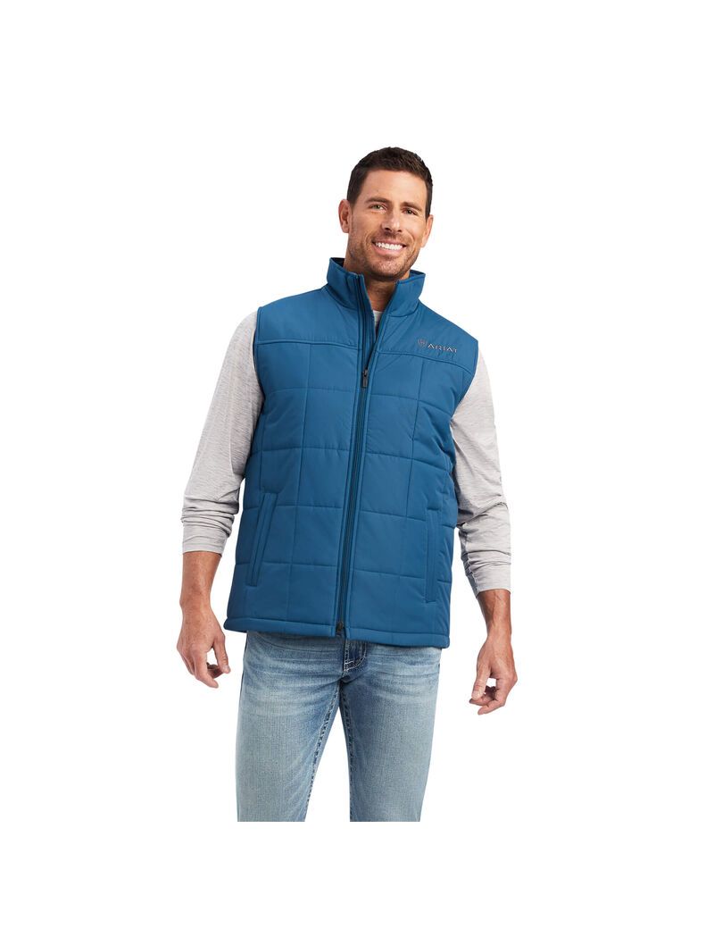 Gilet Ariat Crius Insulated Bleu Homme | FUO-85187896