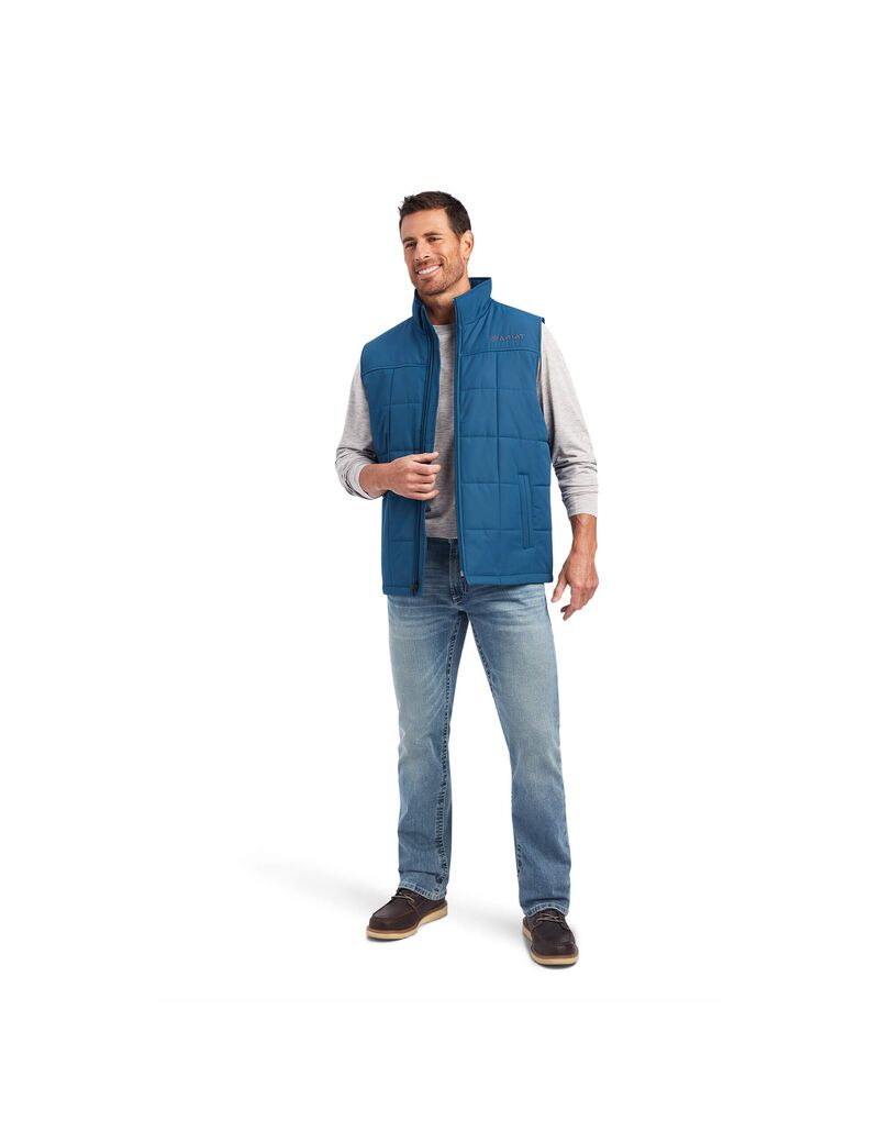 Gilet Ariat Crius Insulated Bleu Homme | FUO-85187896