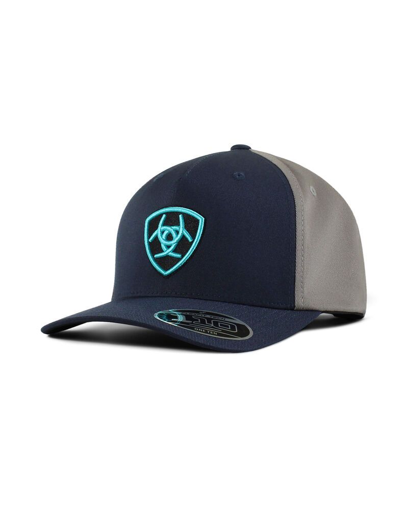 Casquettes Ariat Shield logo Bleu Marine Homme | GVR-04870344