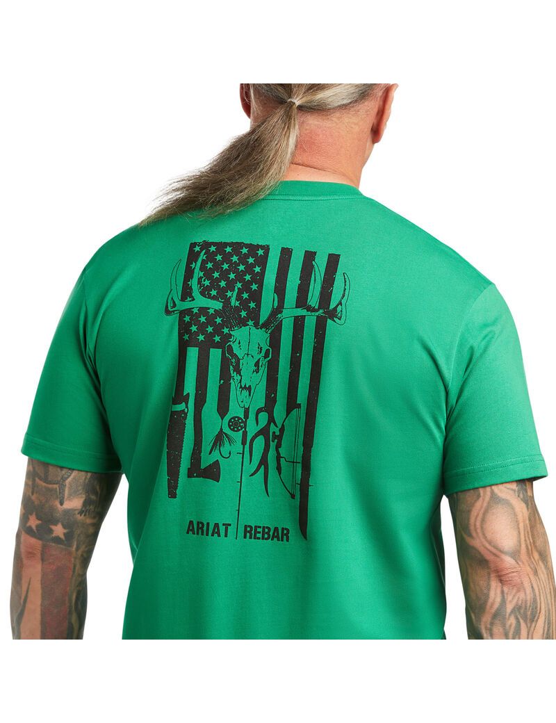 Vêtements De Travail Ariat Rebar Coton Strong American Outdoors T Shirts Multicolore Homme | FFD-28570048