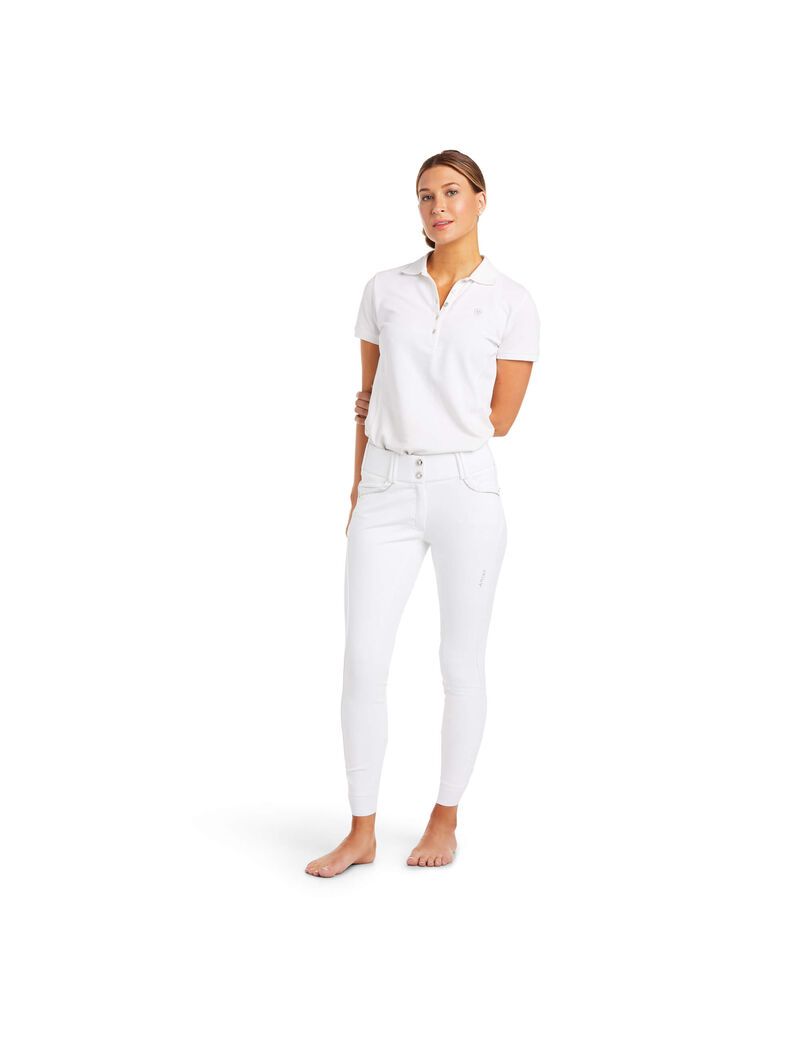 Pantalon Ariat Tri Factor X Grip Full Seat Breech Blanche Femme | GWT-57187922