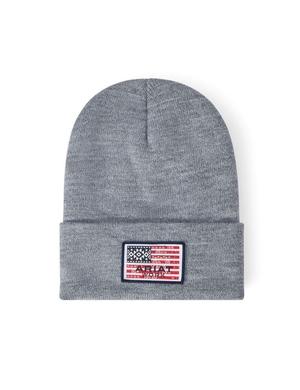 Chapeaux Ariat Rebar Southwest Flag Patch Beanie Grise Femme | XSU-04822083