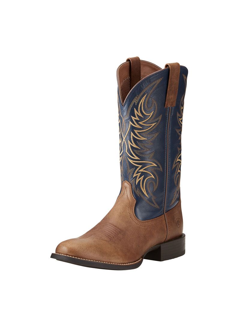 Bottes Western Ariat Sport Horseman Beige Homme | HUF-23464695