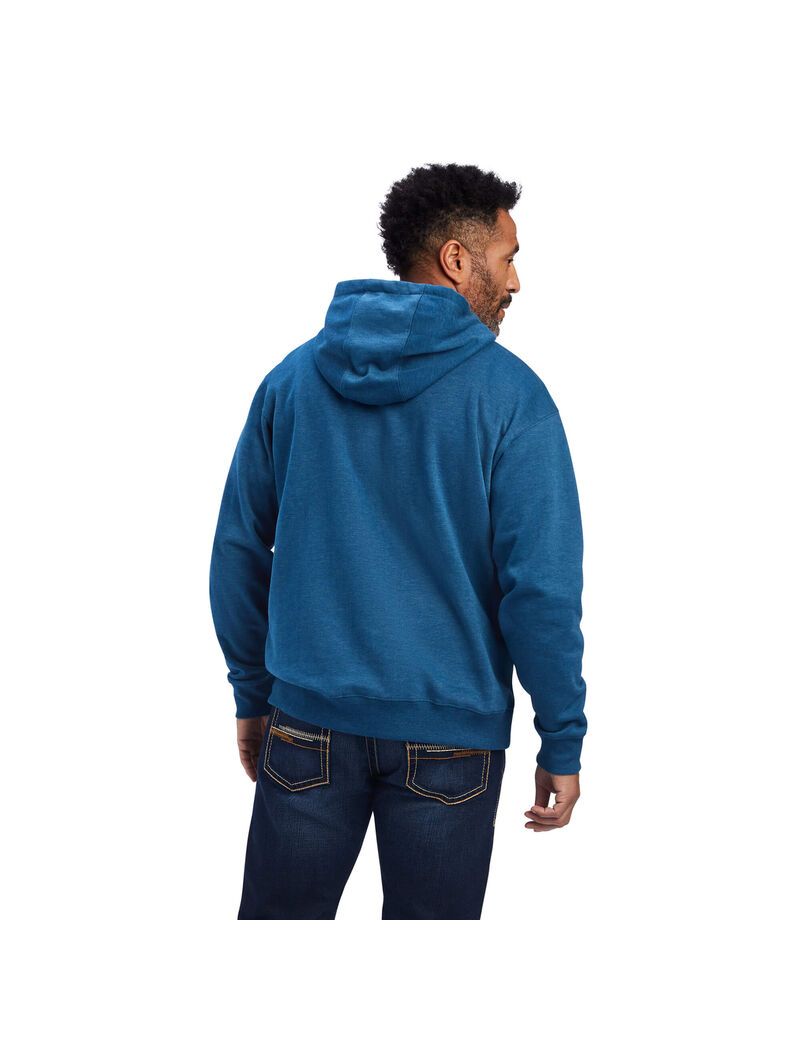 Sweat à Capuche Ariat Logo Bleu Marine Homme | JEO-52544742