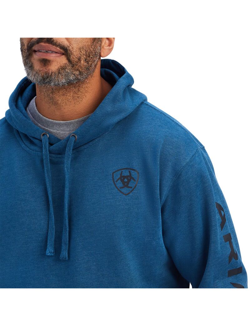 Sweat à Capuche Ariat Logo Bleu Marine Homme | JEO-52544742