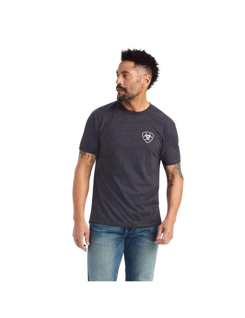 T Shirts Ariat Minimalist Grise Homme | BCP-95531581