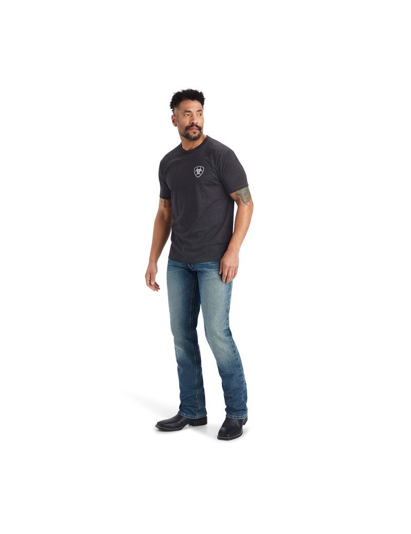 T Shirts Ariat Minimalist Grise Homme | BCP-95531581