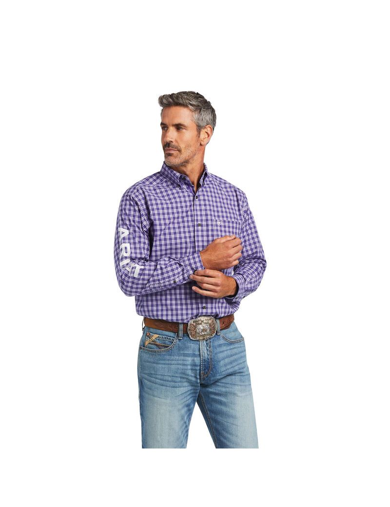 Chemises De Costume Ariat Pro Series Team Slane Classiche Fit Violette Homme | TEG-88871030