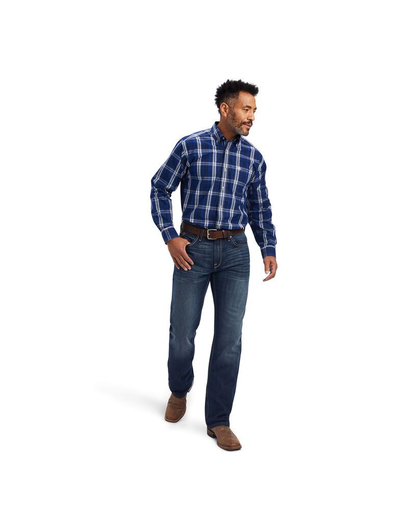 Chemises De Costume Ariat Pro Series Burke Classiche Fit Bleu Foncé Homme | QLA-96336912