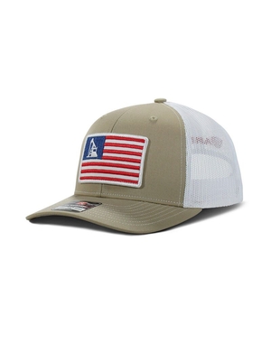 Casquettes Ariat Usa flag patch logo Marron Homme | NJG-15098922