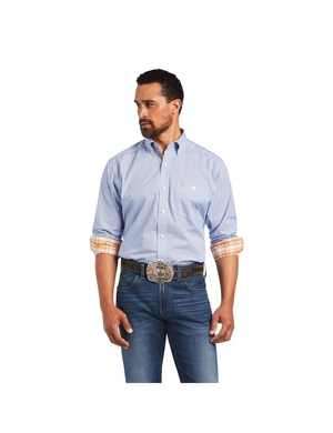 Chemises De Costume Ariat Relentless Alacrity Stretch Classiche Fit Bleu Homme | EWQ-46216272