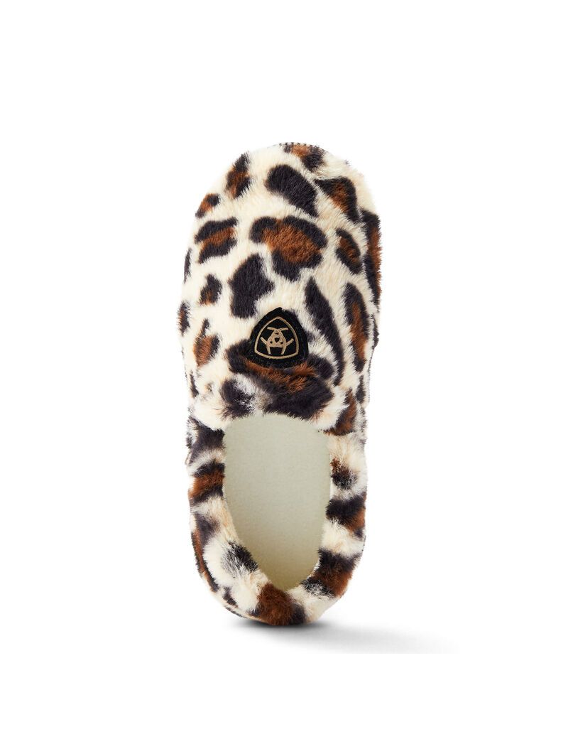 Chaussons Ariat Snuggle Blanche Leopard Femme | NPA-85936776