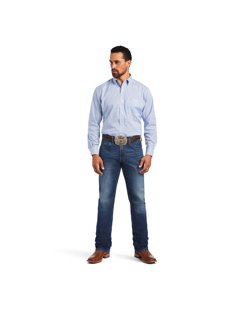 Chemises De Costume Ariat Relentless Alacrity Stretch Classiche Fit Bleu Homme | EWQ-46216272