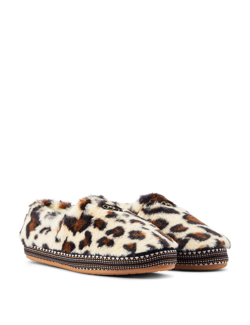 Chaussons Ariat Snuggle Blanche Leopard Femme | NPA-85936776