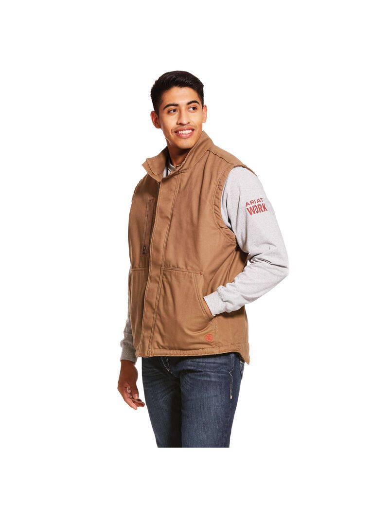 Gilet Ariat FR Workhorse Insulated Kaki Homme | PNA-02896565