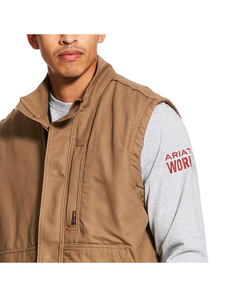 Gilet Ariat FR Workhorse Insulated Kaki Homme | PNA-02896565