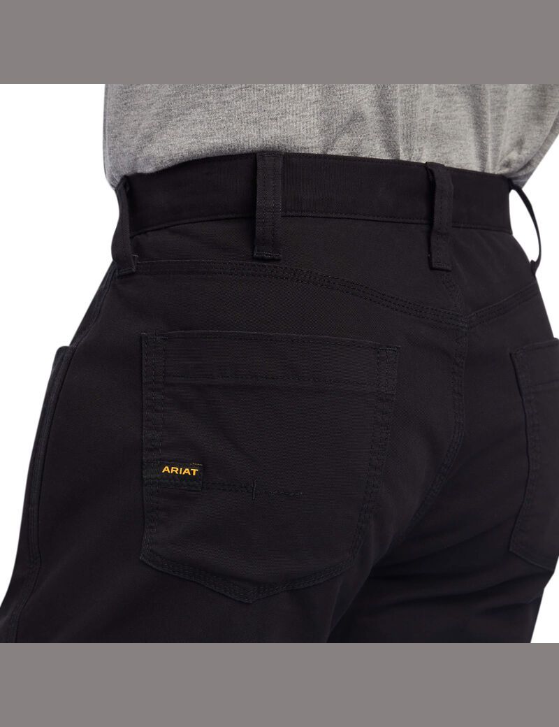 Pantalon Ariat Rebar M4 Low Rise DuraStretch Made Tough Stackable Droit Leg Noir Homme | BBS-26526565