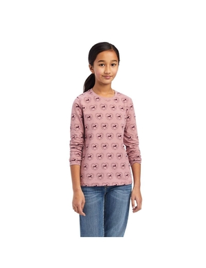 T Shirts Ariat So Love Rose Enfant | JFQ-76779207