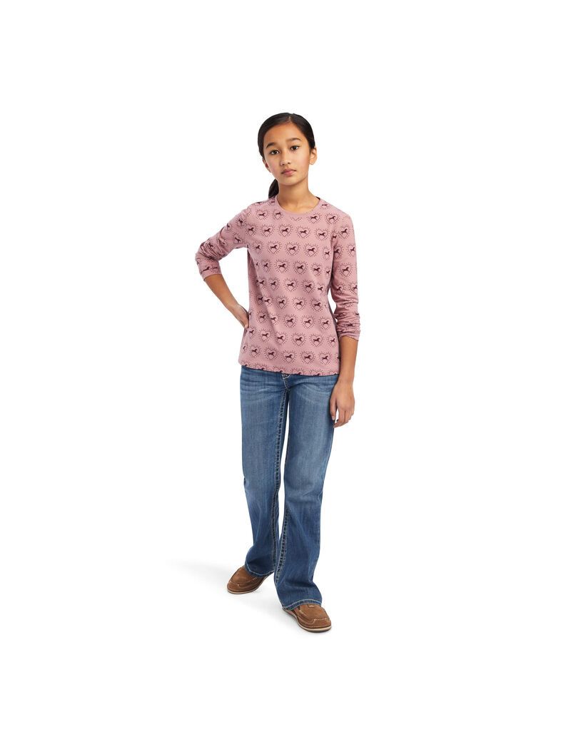 T Shirts Ariat So Love Rose Enfant | JFQ-76779207