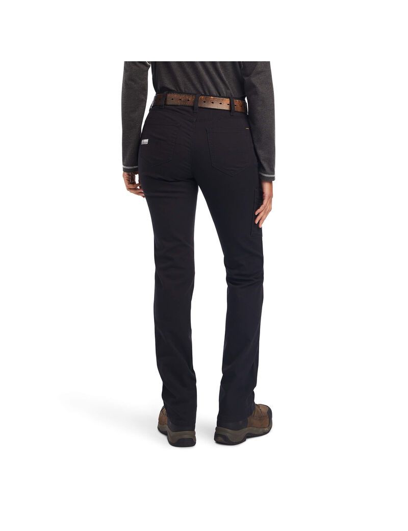 Vêtements De Travail Ariat Rebar DuraStretch Made Tough Droit Leg Pants Noir Femme | DSL-93198982