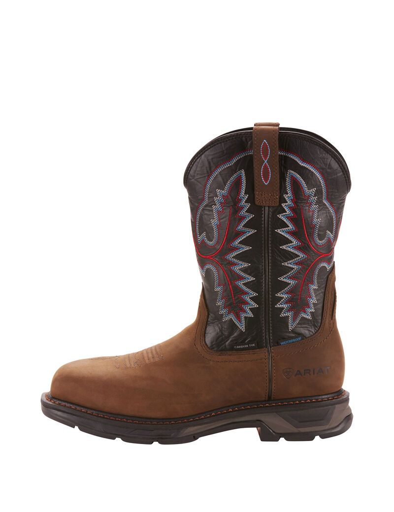 Bottes Imperméables Ariat WorkHog XT Carbon Embout Travail Marron Homme | DXR-48724912