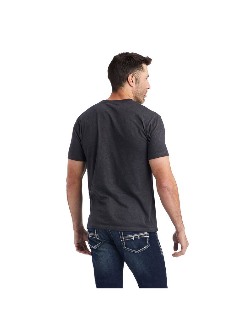 T Shirts Ariat Octane Stack Grise Homme | PRP-21852027