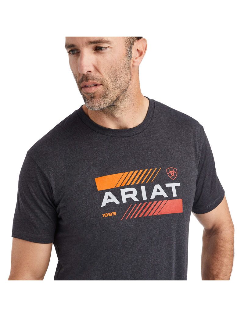 T Shirts Ariat Octane Stack Grise Homme | PRP-21852027