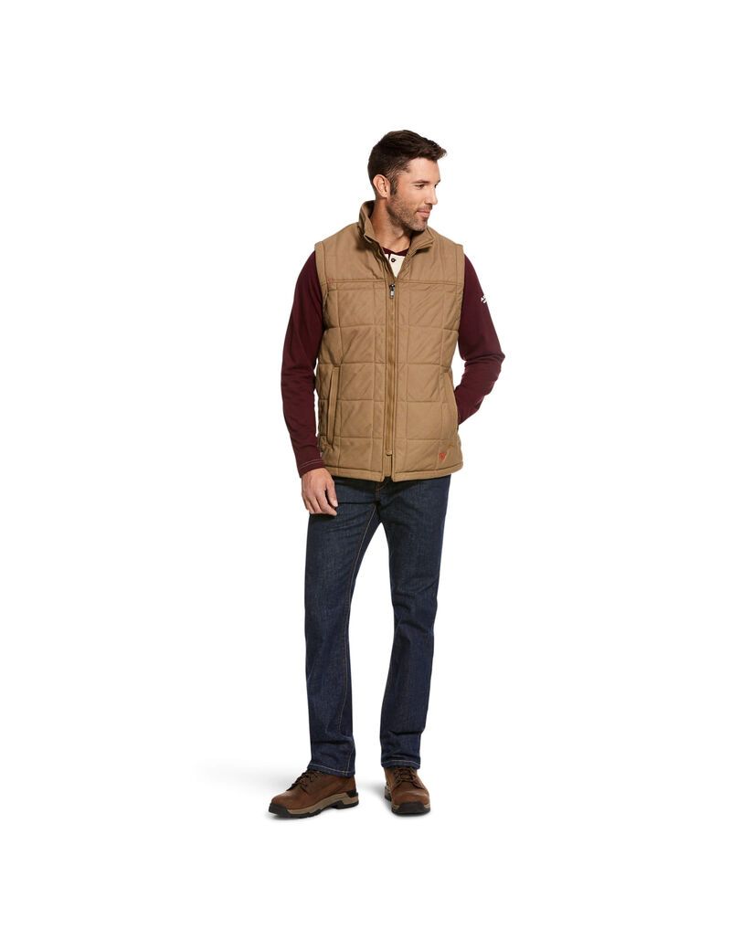 Gilet Ariat FR Crius Insulated Kaki Homme | JQX-27146471