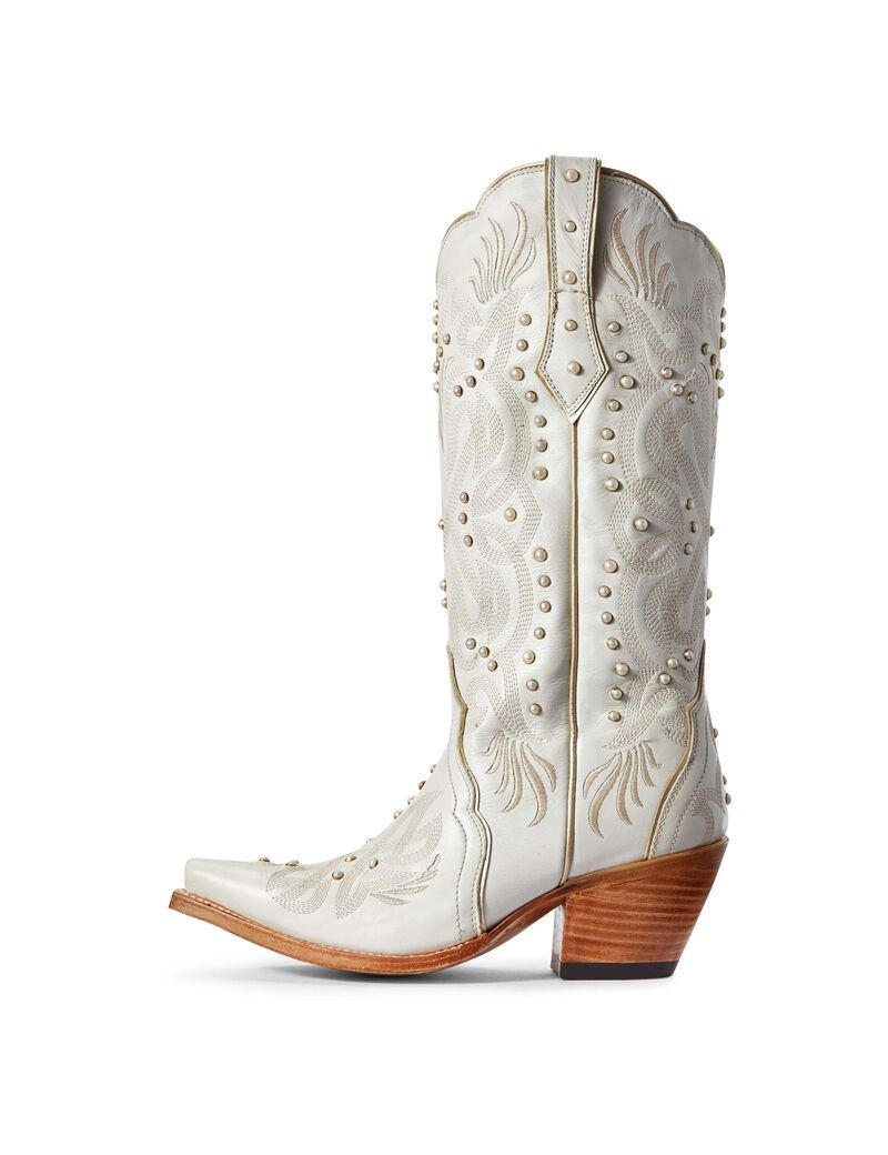 Bottes Western Ariat Pearl Blanche Femme | WZW-20180969