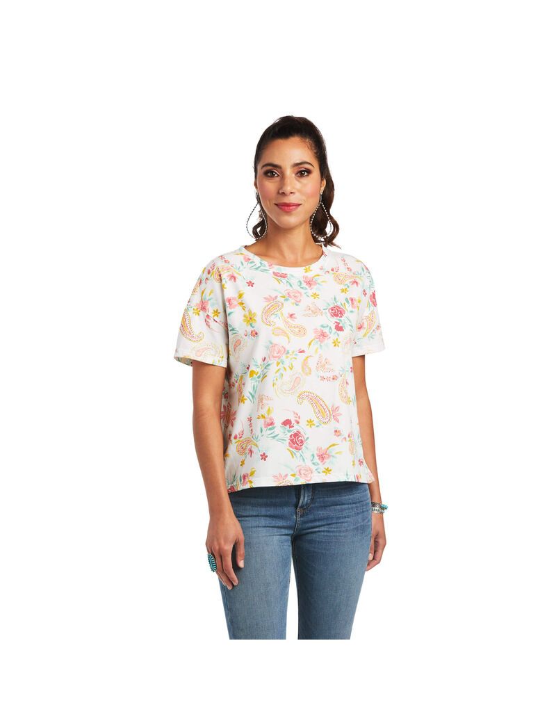 Hauts Ariat Rose Garden Tee Multicolore Femme | UDD-81667989