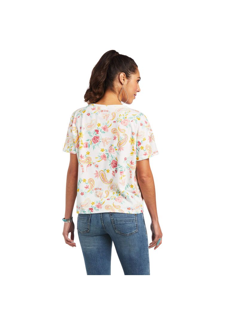 Hauts Ariat Rose Garden Tee Multicolore Femme | UDD-81667989