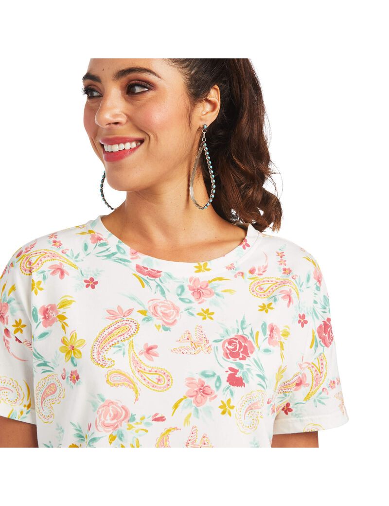 Hauts Ariat Rose Garden Tee Multicolore Femme | UDD-81667989