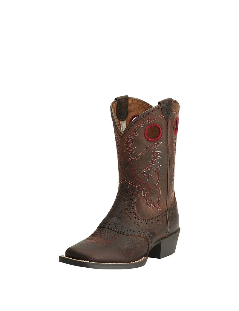 Bottes Western Ariat Heritage Roughstock Marron Enfant | SAJ-77019725