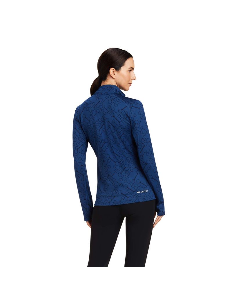 Hauts Ariat Prophecy 1/4 Zip Bleu Femme | JEV-86885953