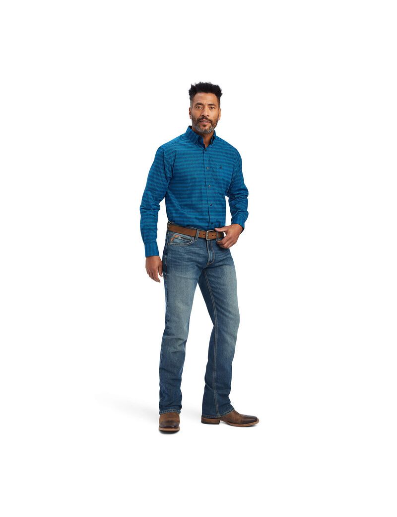 Chemises De Costume Ariat Beasley Classiche Fit Bleu Homme | BPT-32028210