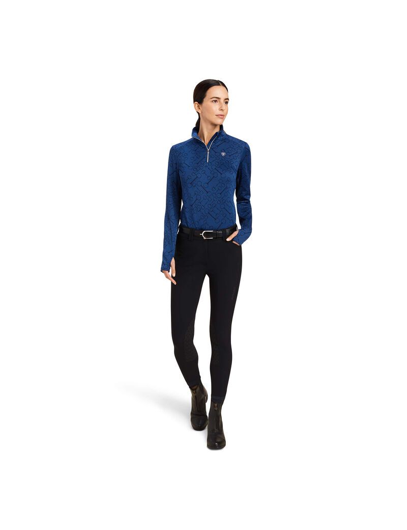 Hauts Ariat Prophecy 1/4 Zip Bleu Femme | JEV-86885953