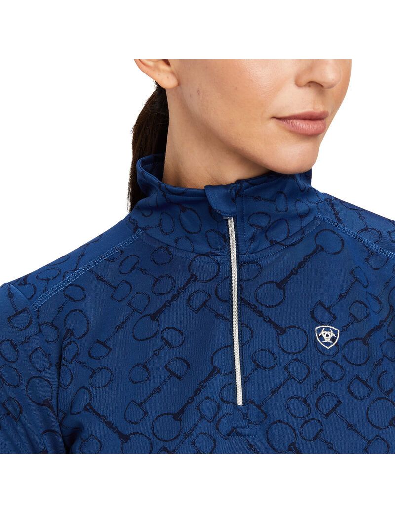 Hauts Ariat Prophecy 1/4 Zip Bleu Femme | JEV-86885953