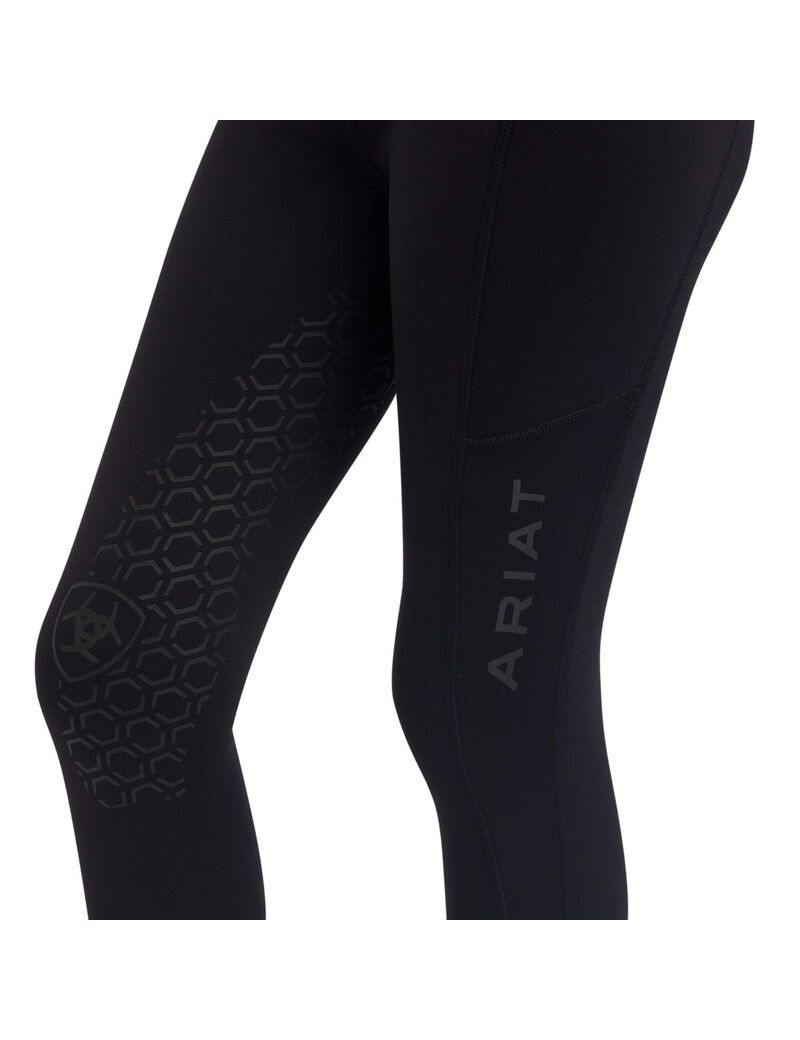 Collant Ariat Venture Thermal Half Grip Noir Enfant | LVM-04127674