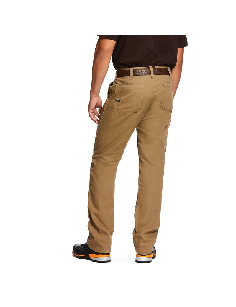 Pantalon Ariat Rebar M4 Low Rise DuraStretch Made Tough Double Front Stackable Droit Leg Kaki Homme | PPL-17727650