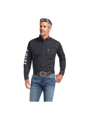 Chemises De Costume Ariat Team Raine Classiche Fit Noir Homme | EPS-42767043