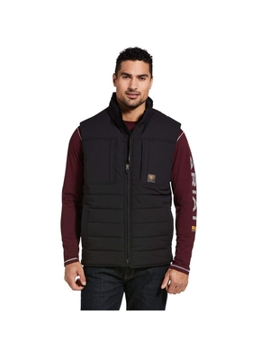 Gilet Ariat Rebar Valiant Stretch Tela D'eau Resistant Insulated Noir Homme | OBN-29737071